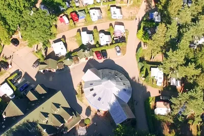 Camping Stubbenfelde - Blick auf Gelände vom Campingplatz Luftaufnahme