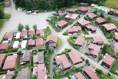 Campingplatz Thorbach - Luftaufnahme des Parkplatzes des Campingplatzes 