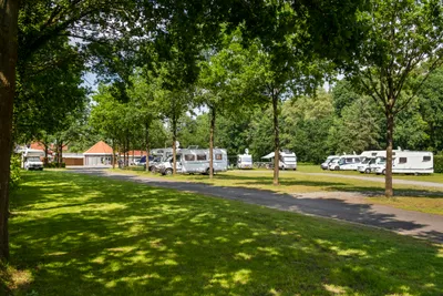 Camping Westerstede - Schattiger Wohnwagenstellplatz im Grünen auf dem Campingplatz