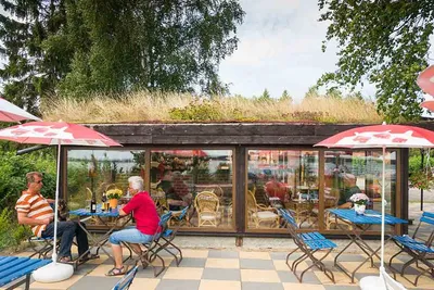 Ferienpark Seehof  -  Restaurant vom Campingplatz mit Terrasse