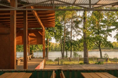 Camping Heideblick  - Mobilheim mit Terrasse auf dem Campingplatz