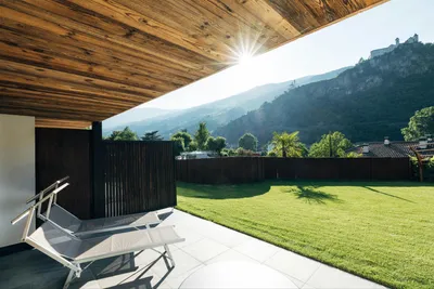 Ansitz Gamp  - Mobilheim mit Terrasse auf dem Campingplatz