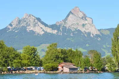 Camping Hopfräben - Campingplatz mit Blick auf die Berge