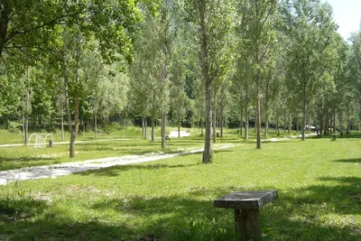 Camping Il Vecchio Mulino  - Fußball und Volleyball  auf grüner Wiese vom Campingplatz