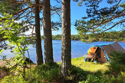 Kilefjorden Camping - Zeltplatz am Ufer des Sees