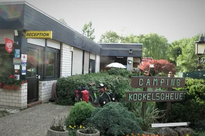 Camping Kockelscheuer - Eingang zum Campingplatz und Campingplatz Rezeption