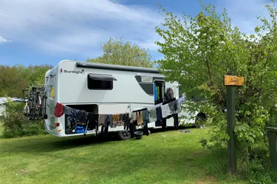 Lyngholt Familiecamping - Wohnmobil- und Wohnwagenstandplätze auf der Wiese