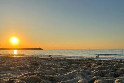 Minicamping 't Hof Welkom - Sonnenuntergang über dem Meer