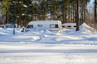 Camping Nallikari - Wohnmobilstellplätze im Winter