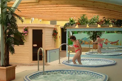 Camping Parc des Maurettes  - Indoor Poolbereich mit Whirlpool und Sauna vom Campingplatz