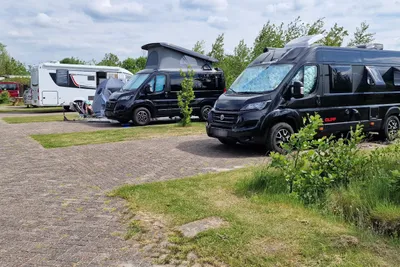 Vakantiepark Witven - Standplätze durch kleine Sträuchern getrennt