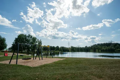 Riedsee-Camping - Lage am See