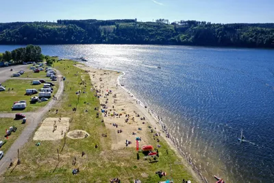 Saalburg Beach - Strandsand auf dem Campingplatz