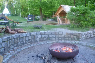Schwielowsee-Camping - Feuerstelle auf dem Campingplatz