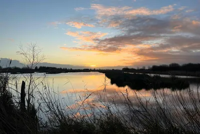 Camping Simmerwille - Sonnenuntergang über dem Campingplatz