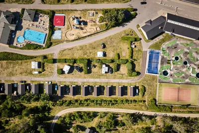 Camping Skiveren - Teil des Platzes aus der Vogelperspektive