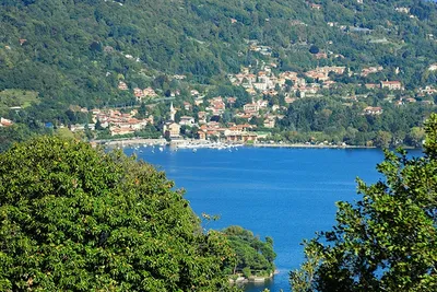 Camping Solcio - Ausblick  am See Maggione vom Campingplatz