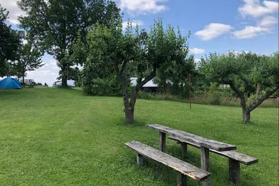 Star Camp Cosa - Obstwiese mit Zelten auf dem Campingplatz