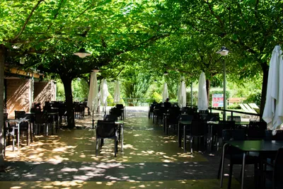 TAIGA Bassegoda Park  Camping Bassegoda Park - Außenbereich des Restaurants