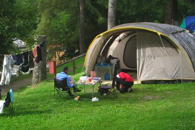 Camping Val di Sole - Zeltplatz auf dem Campingplatz