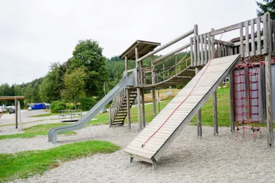 Campingplatz Schluchsee  -  Spielplatz vom Campingplatz mit Rutsche