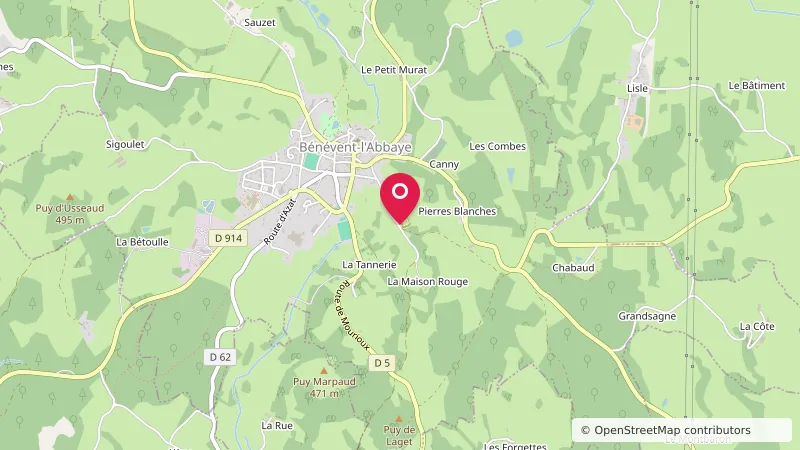 Aire camping-car Bénévent-l'Abbaye