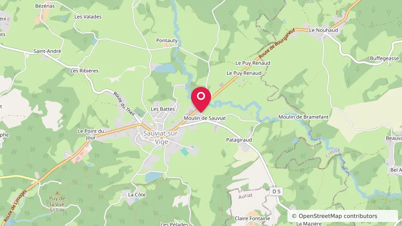 Aire camping-car Sauviat-sur-Vige