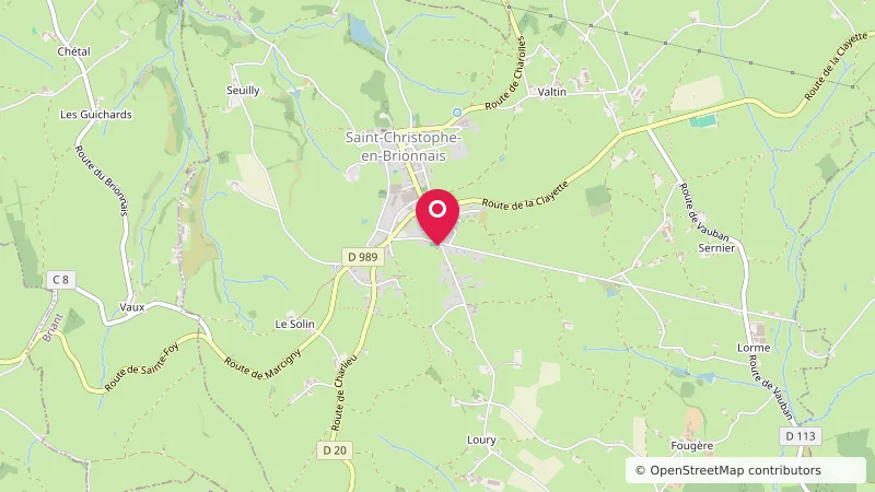 Aire camping-cars Saint-Christophe-en-Brionnais